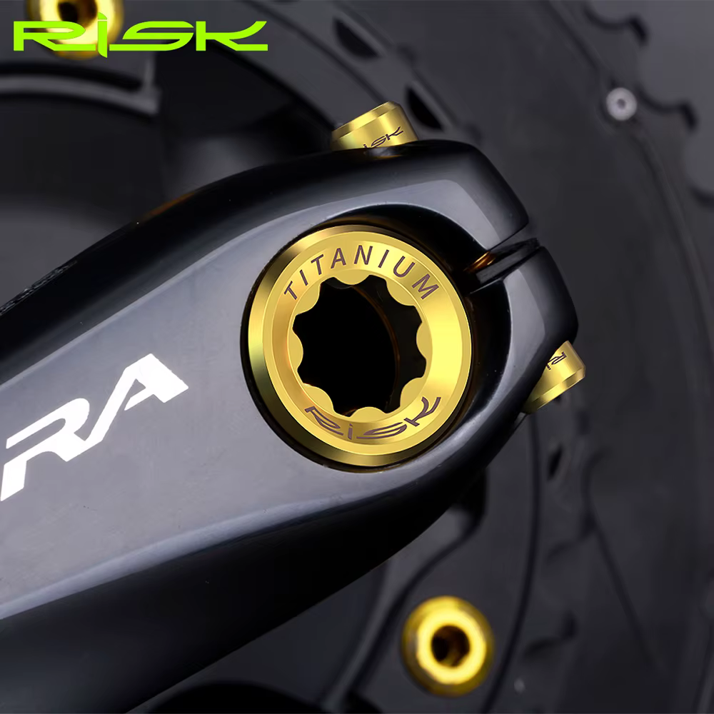 Risque M20X8mm titane pédalier fixation boulon vis VTT intégré creux pédalier anneau de chaîne BB manivelle bras couvercle boulon