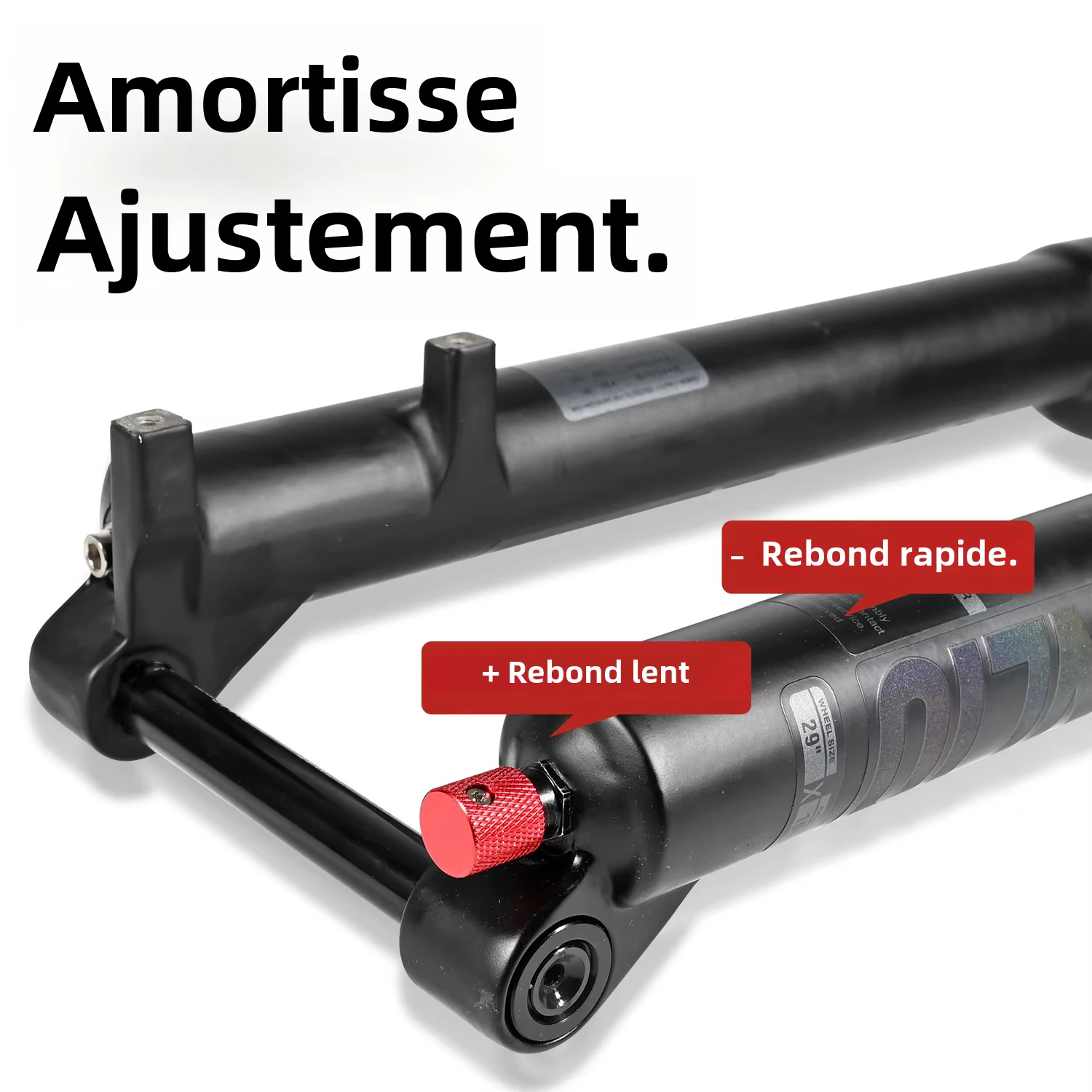 Nanveo-Fourche à suspension pneumatique double initiée