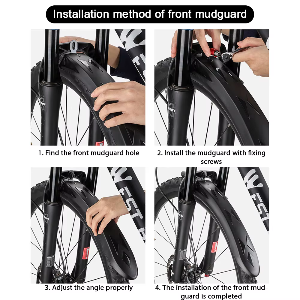 Ensemble de garde-boue avant et arrière pour vélo de route et de montagne