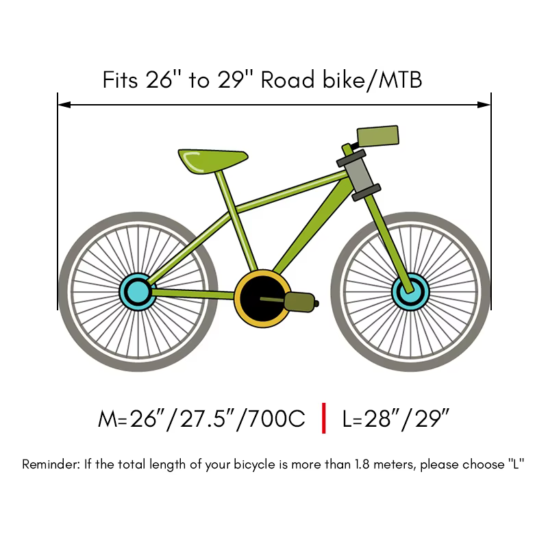 JIBOO Housse anti-poussière intérieure pour vélo de mode