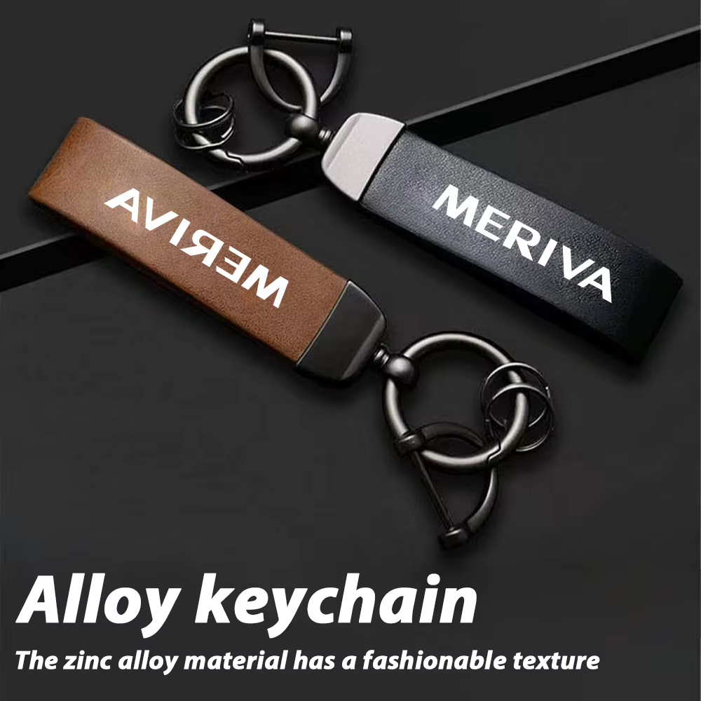 Porte-clés en cuir suédé de haute qualité, porte-clés de voiture avec boucle en forme de fer à cheval pour Opel MERIVA