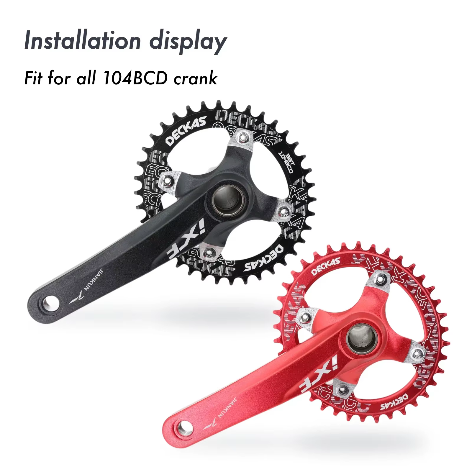 Deckas plateau de vélo ovale 104BCD 32T 34T 36T 38T 40 42 44 46 48 50 52 dents vtt vélos de route roue à chaîne de montagne 104 Bcd