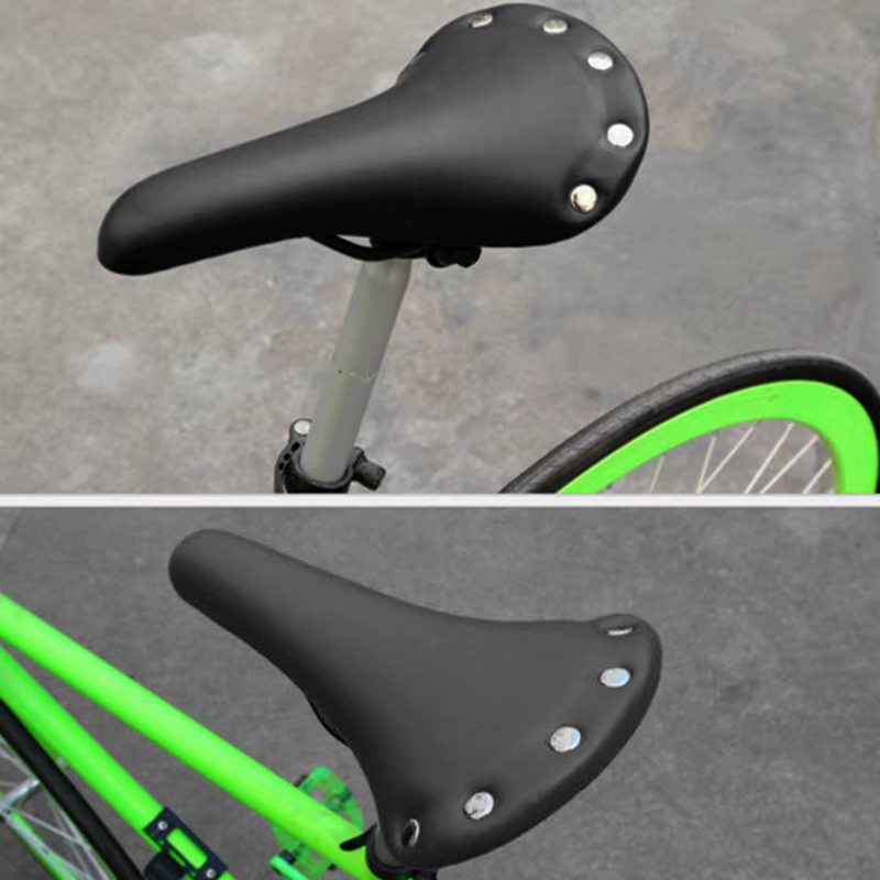 Housse de selle de vélo vintage en cuir imperméable pour vélo de route