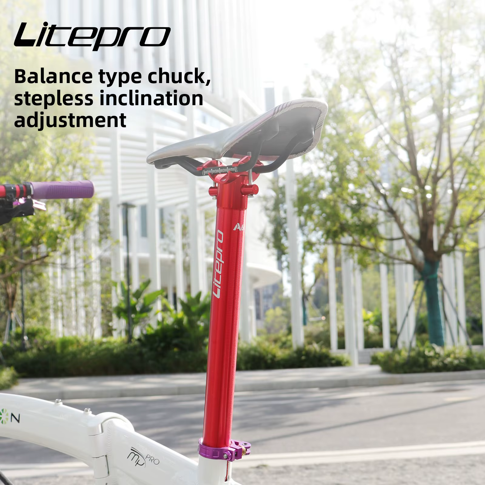 Tige de selle LP Litepro pour vélo pliant Brompton