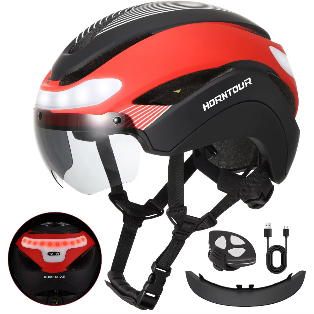 Horntour 2025 casque de vélo lumières de conduite