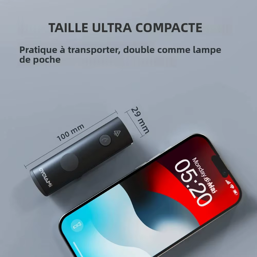 CYCLAMI AI-1200 phare de vélo vtt
