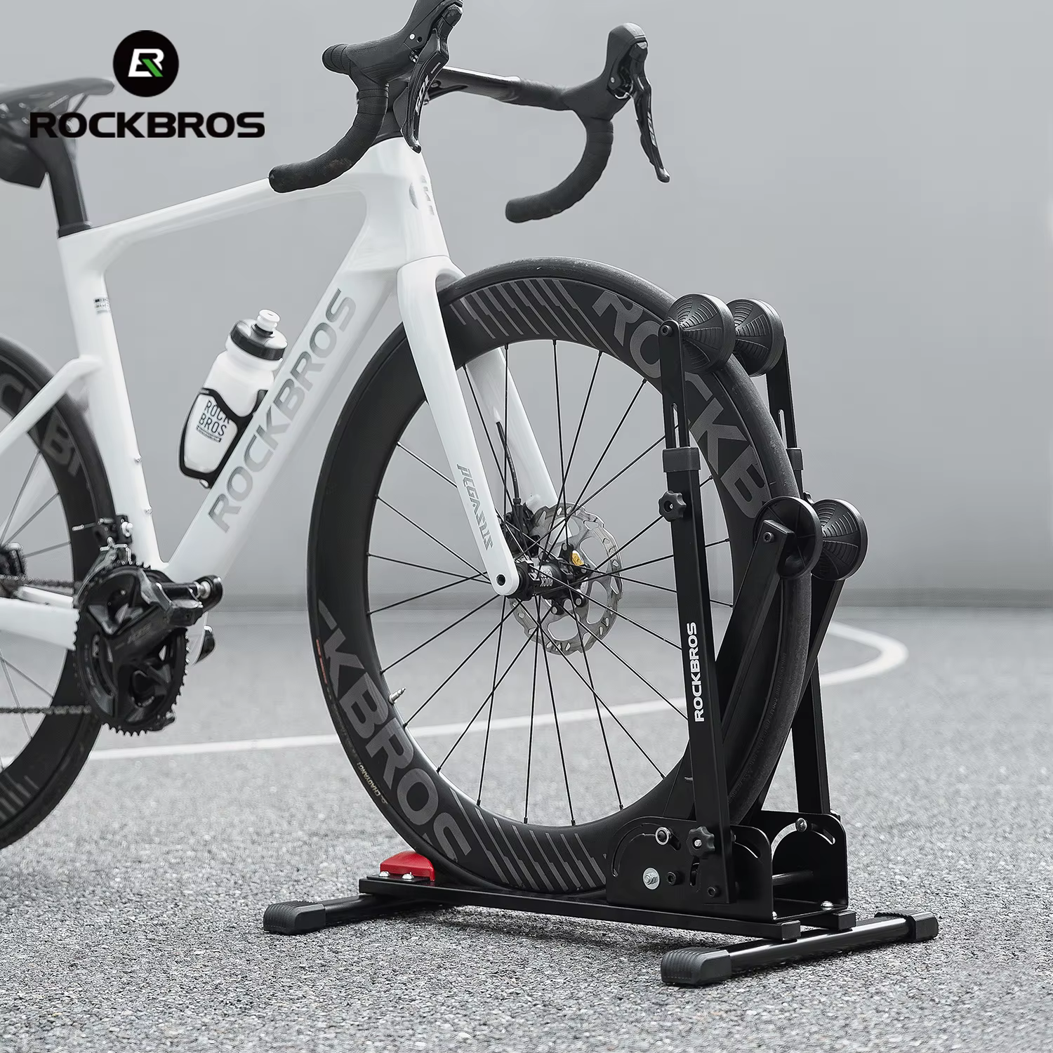 ROCKBROS supports de stationnement de vélo Double pôles en acier au carbone vtt