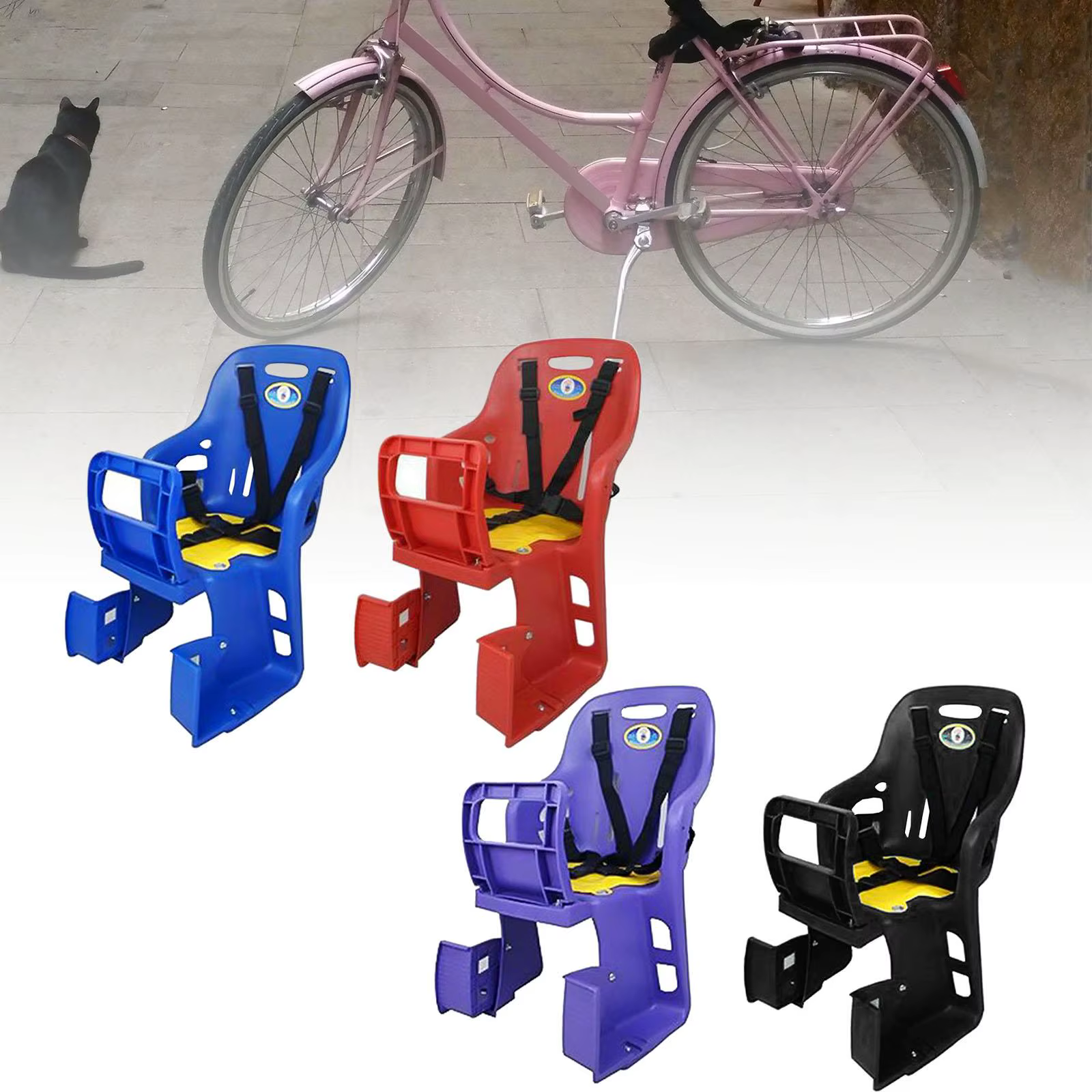 Siège arrière pour vélo d'enfant avec pédales