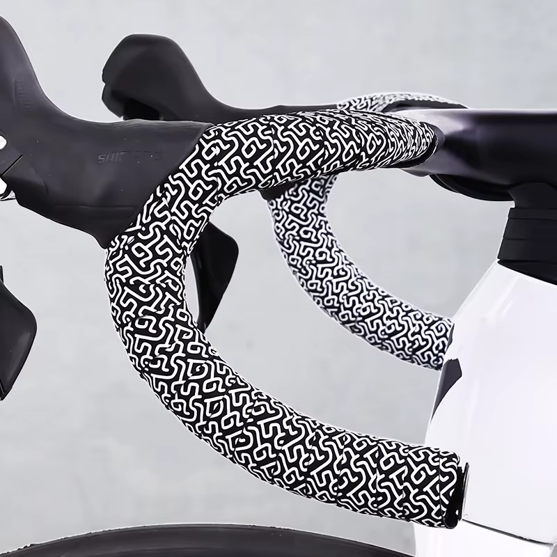 2 pièces de ruban de guidon de vélo de route antidérapant et absorbant les chocs en EVA/PU avec embouts