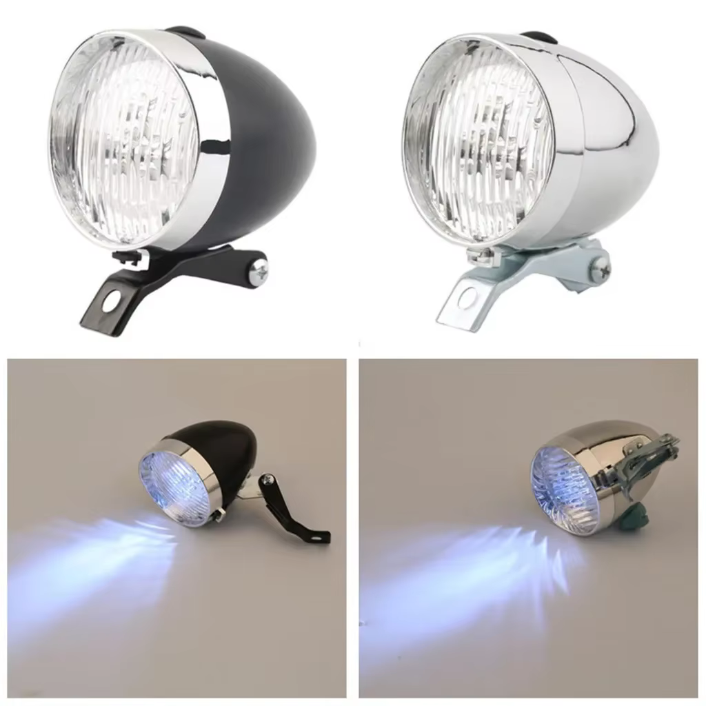 Feu avant de vélo Vintage à 3 LED