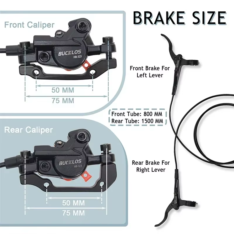 BUCKLOS jeu de freins hydrauliques de vélo 160mm jeu