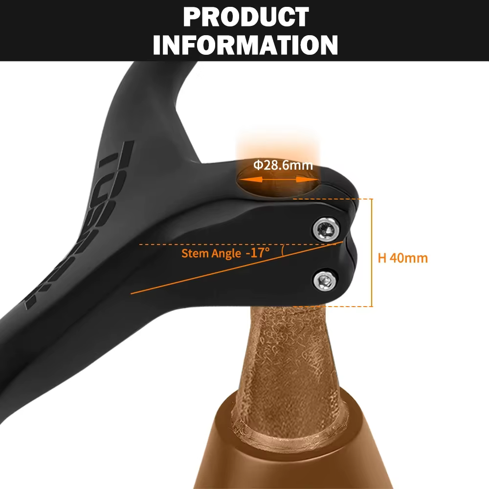 Guidon de vélo TOSEEK TM100 en carbone T800
