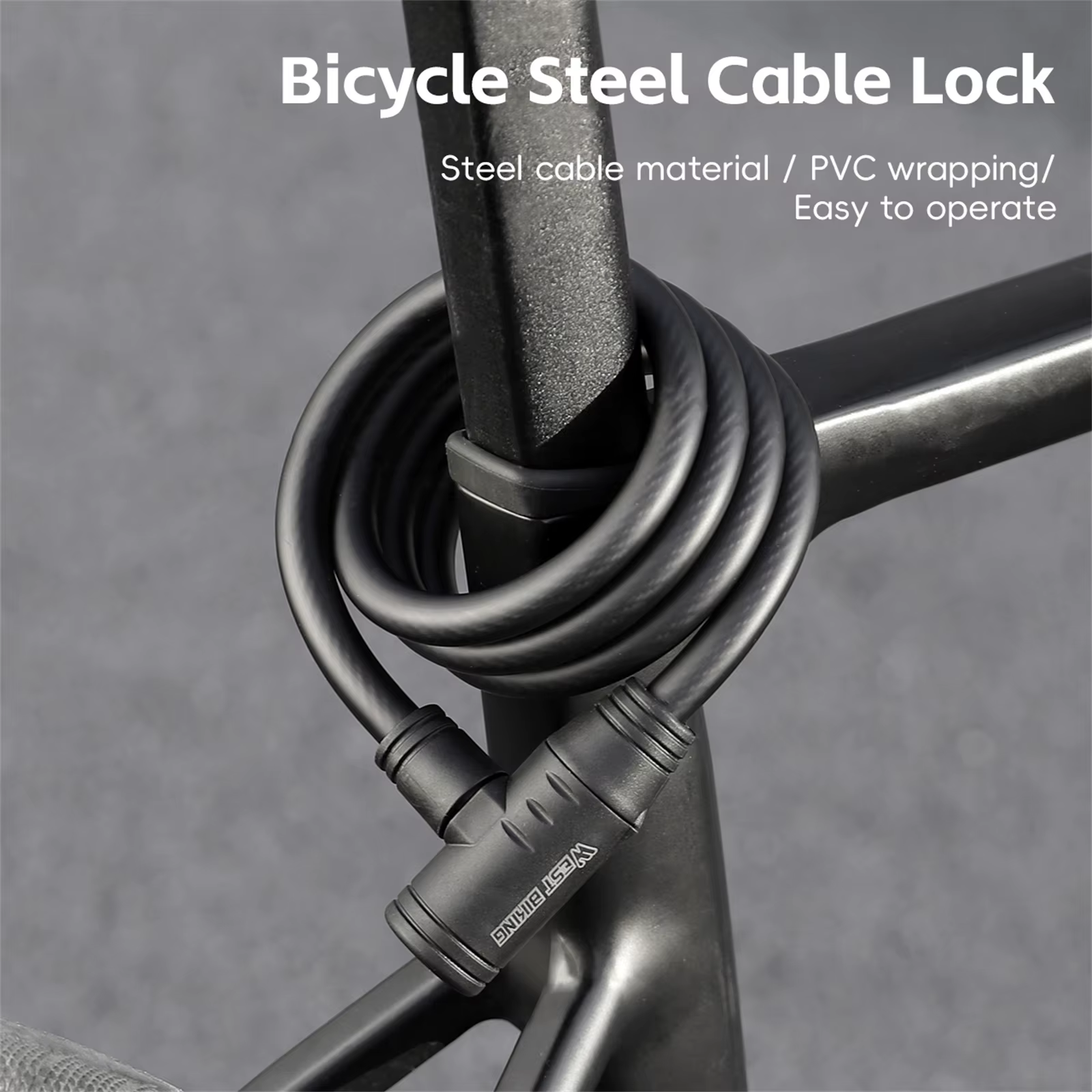 Serrure de câble en acier pour vélo