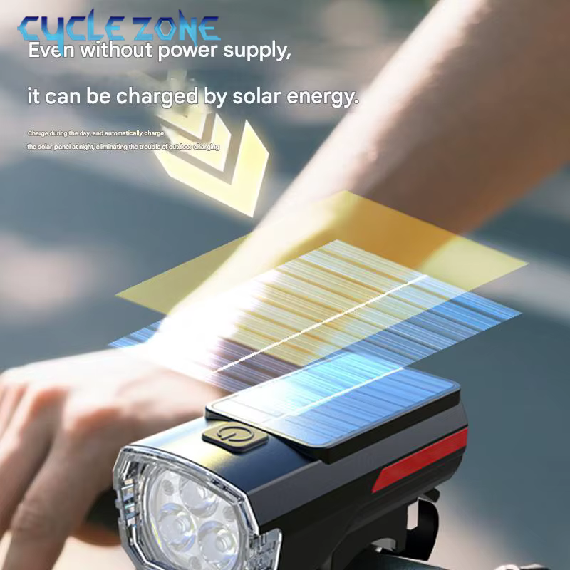 Lampe solaire avant de vélo TYPE-C