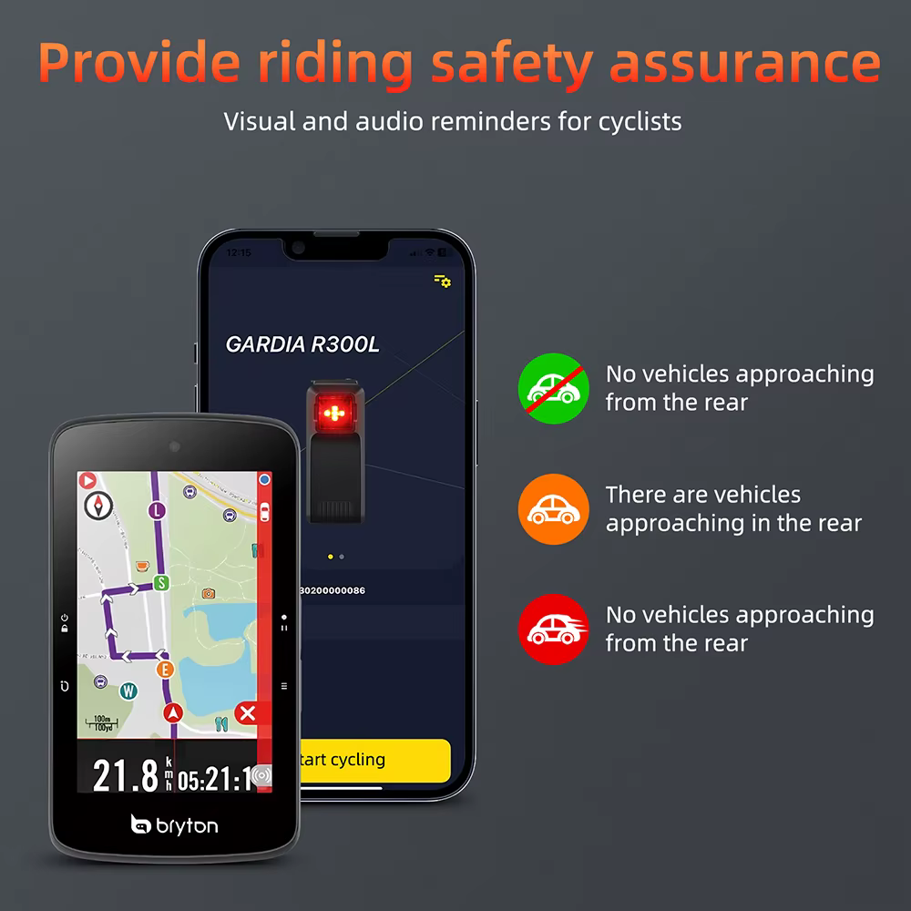 Enquêter arrière avec radar intelligent pour vélo