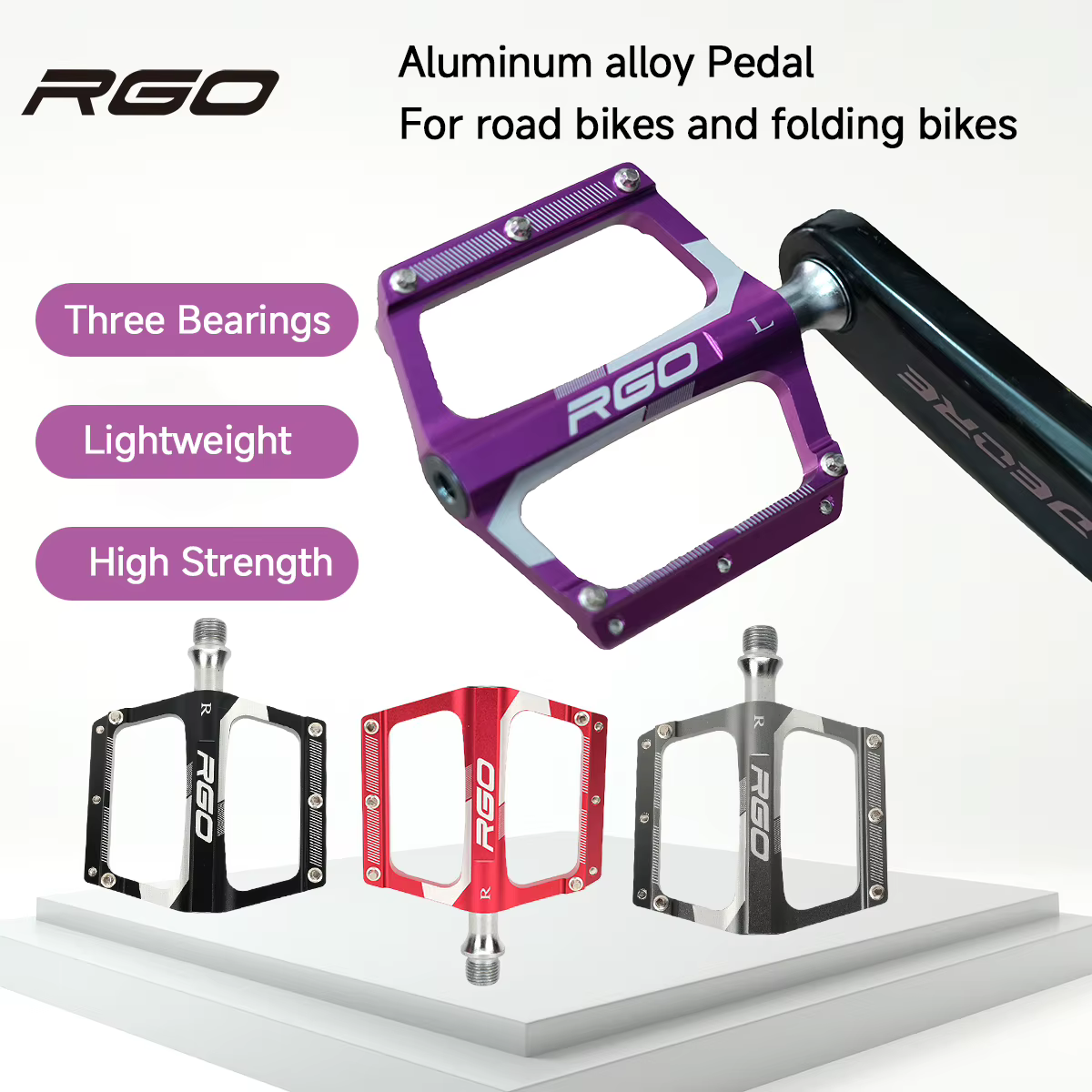 RGO CNC 3 roulements pédales de vélo ultralégères BMX vtt