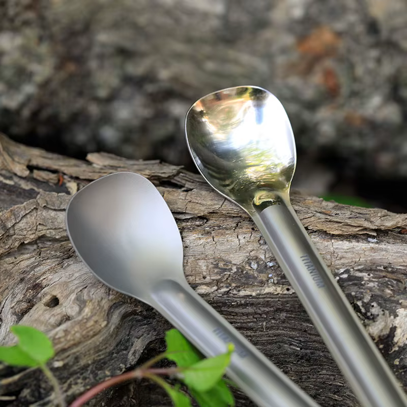 Tiartisan – cuillère Spork à Long manche en titane, couverts, vaisselle ultralégère, vaisselle Portable d'extérieur, équipement de Camping
