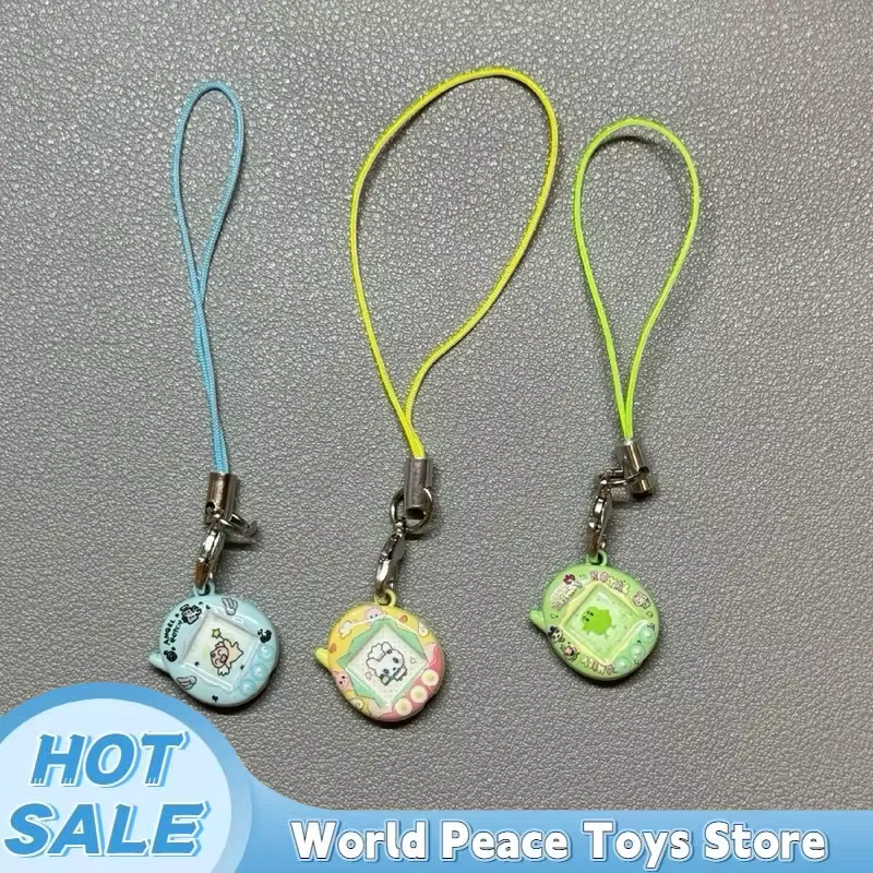 Porte-clés Tamagotchi miniature japonais Kawaii, pendentif pour sac, accessoire de collection pour clés, chaîne de coque de téléphone, décoration suspendue pour sac, cadeau