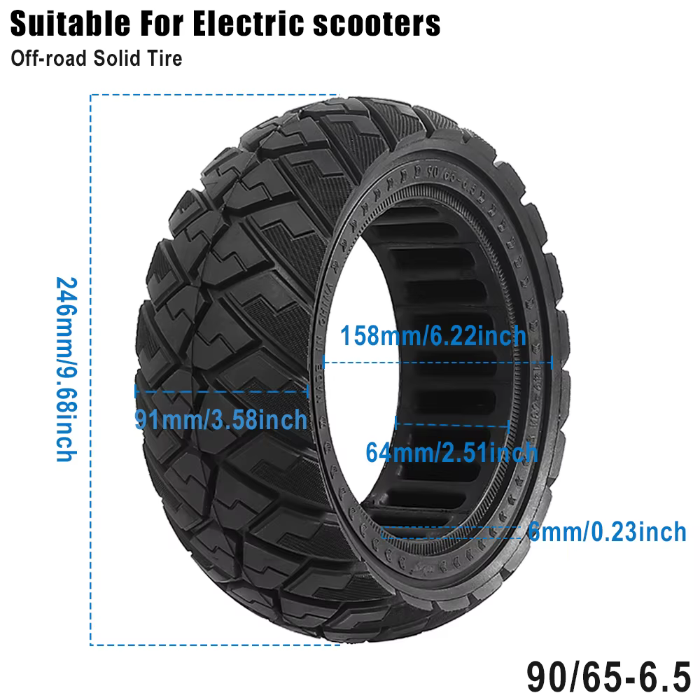 Pneu solide tout-terrain 90/65 – 6.5