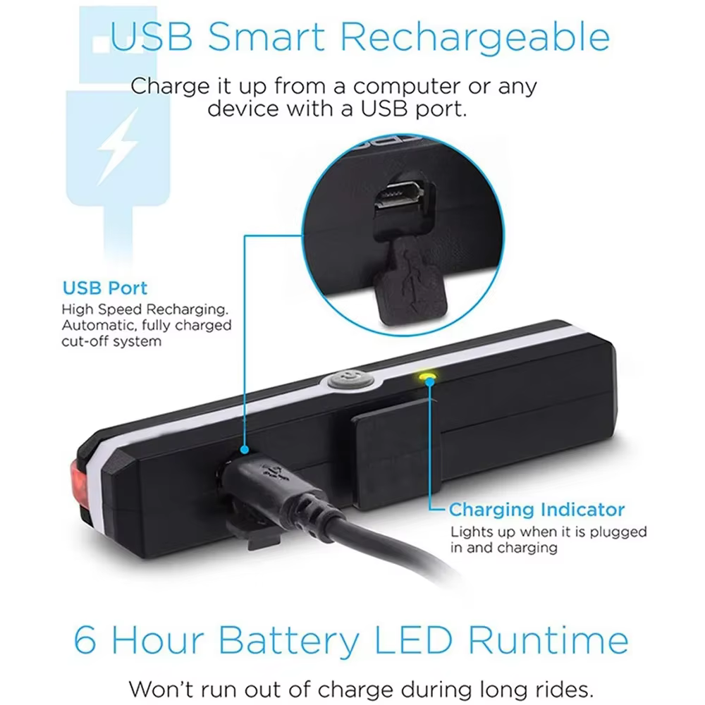 Feu arrière de vélo, Rechargeable