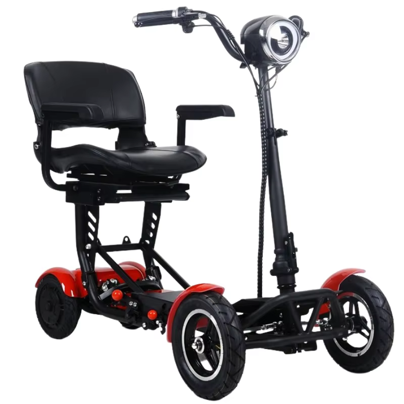 Scooter électrique de voyage léger pour femmes 500W 36V Scooters de mobilité 4 roues pliantes avec accoudoir amovible