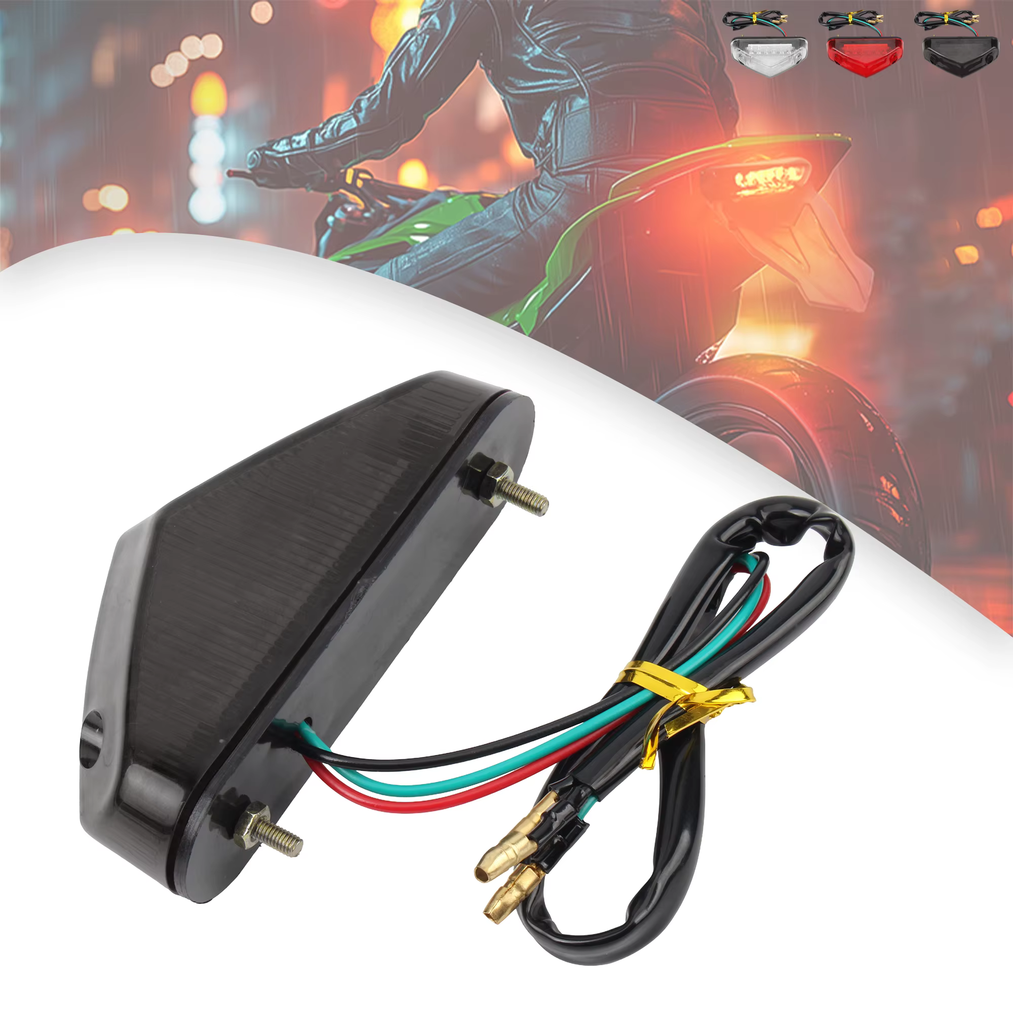 Freins de moto feu arrière LED feu stop lampe de signalisation lumière