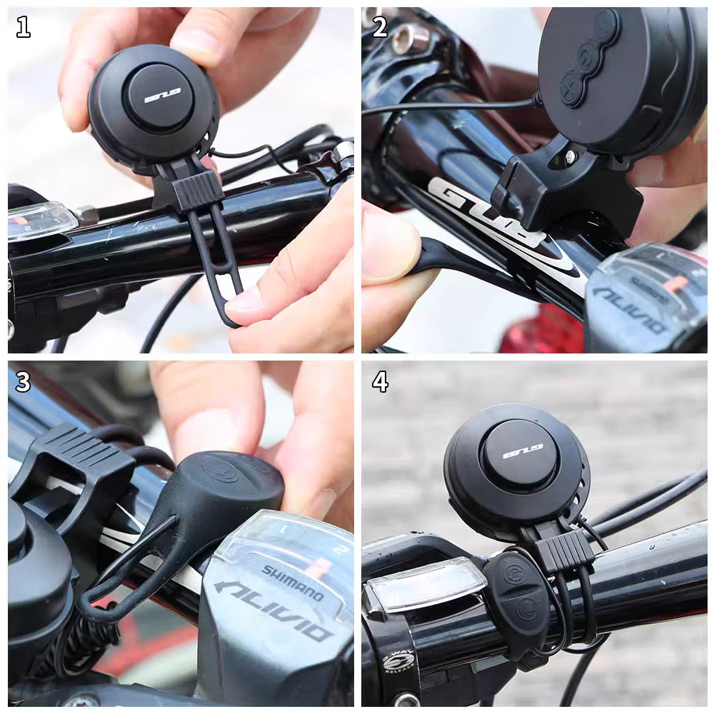 Sonnette de vélo électrique puissante USB GUB étanche fietsbel son fort guidon