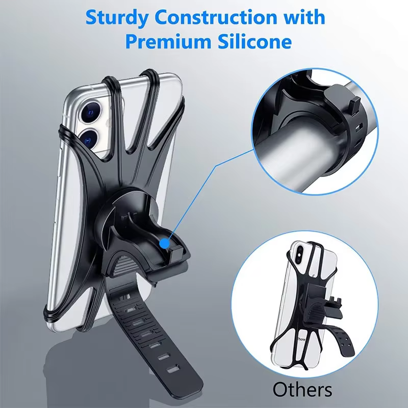 Support de téléphone de vélo en Silicone moto pour IPhone 13 11 pro max 7 8 15 14X16 12 support de téléphone portable vélo GPS Clip montage rapide