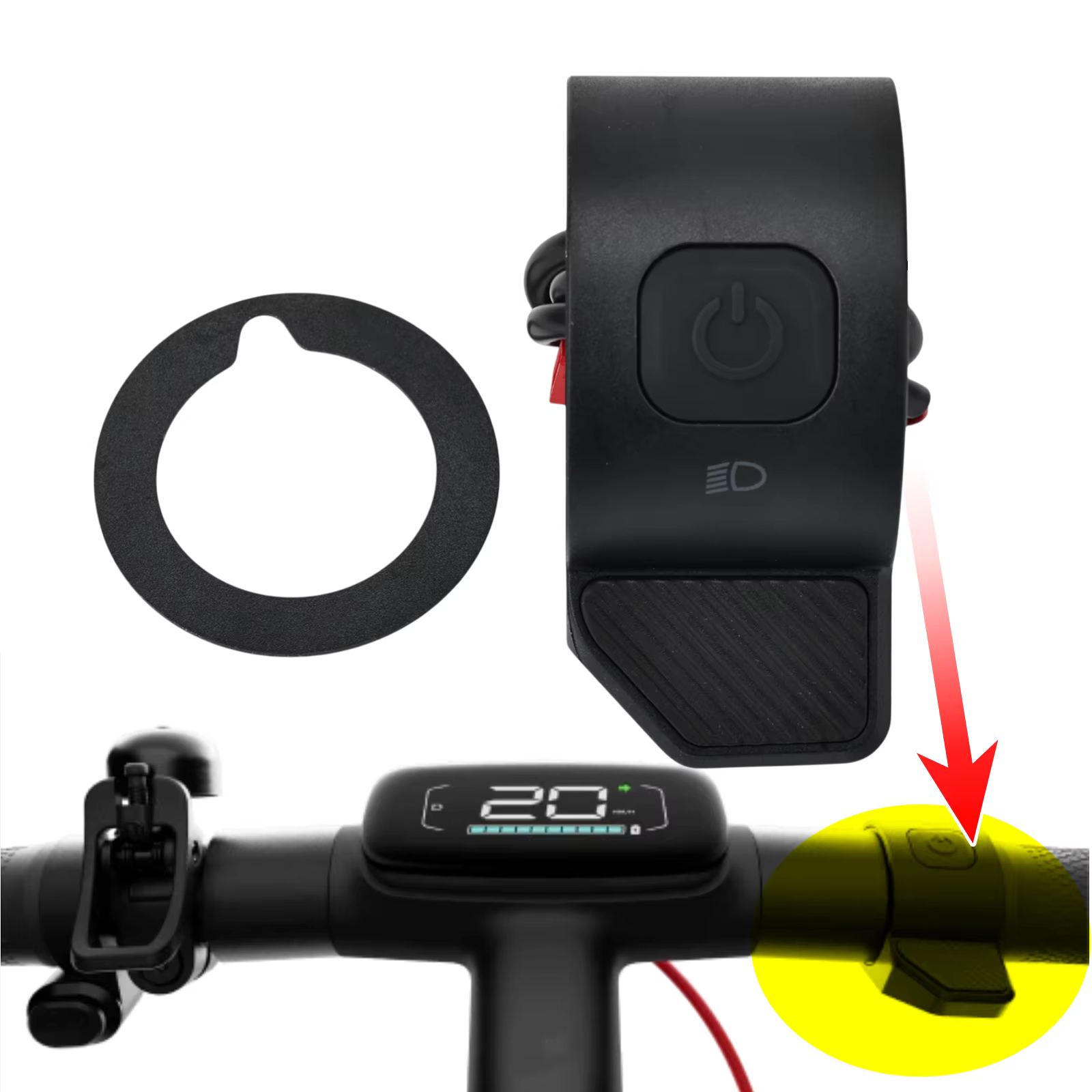 Accélérateur d'origine pour Scooter électrique Segway E3/E3 Pro KickScooter