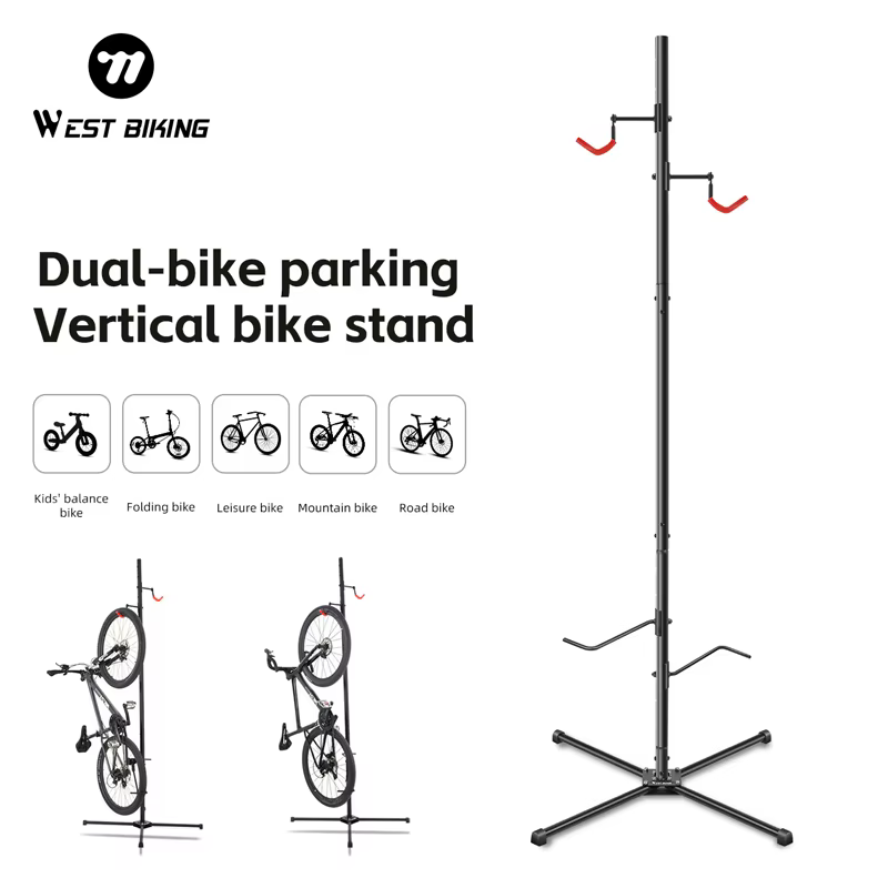 Support de stationnement vertical pour deux vélos WEST BIKING