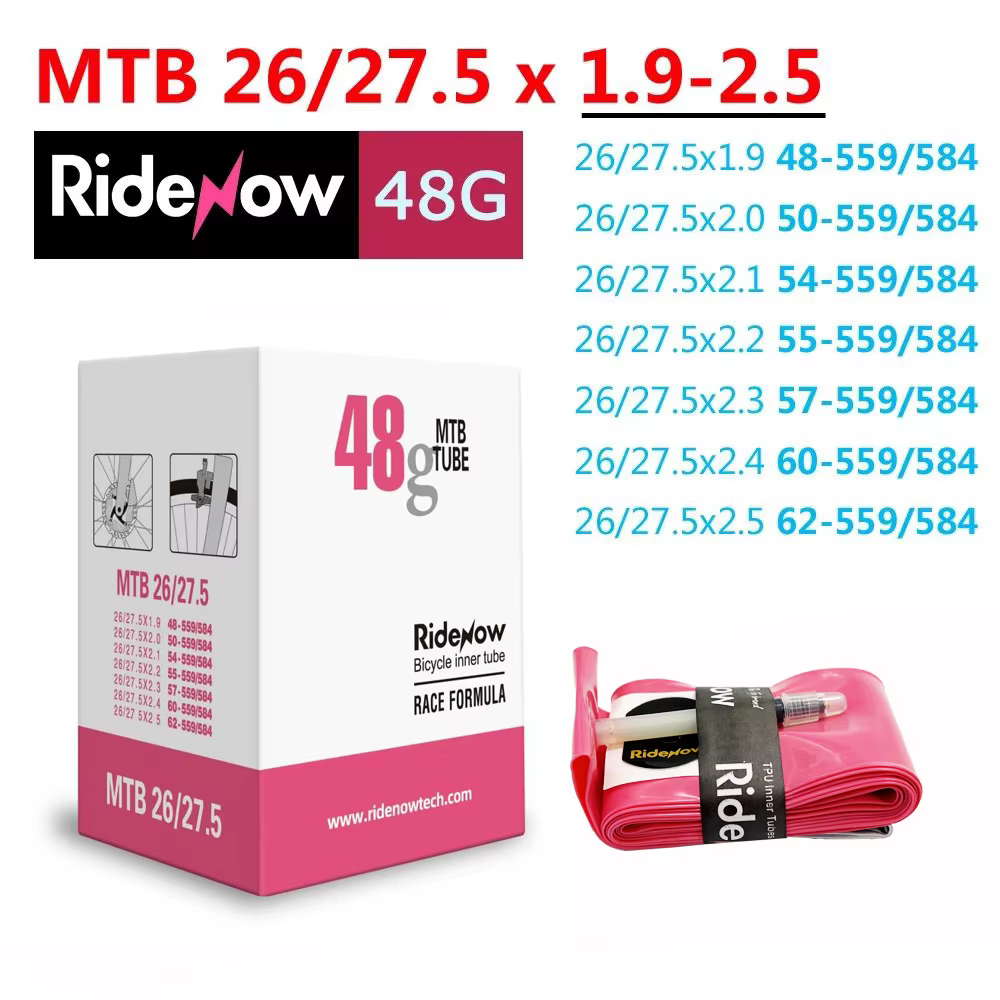 Chambre à air ultralégère RideNow en TPU pour VTT 29 pouces
