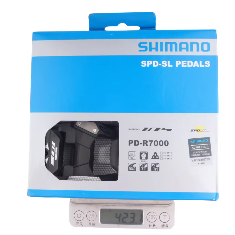 Shimano-Pédales autobloquantes en fibre de carbone pour vélo