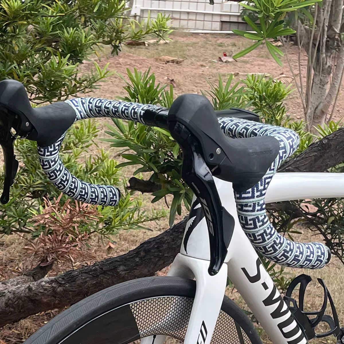 1 paire de rubans de guidon tressés pour vélo de route