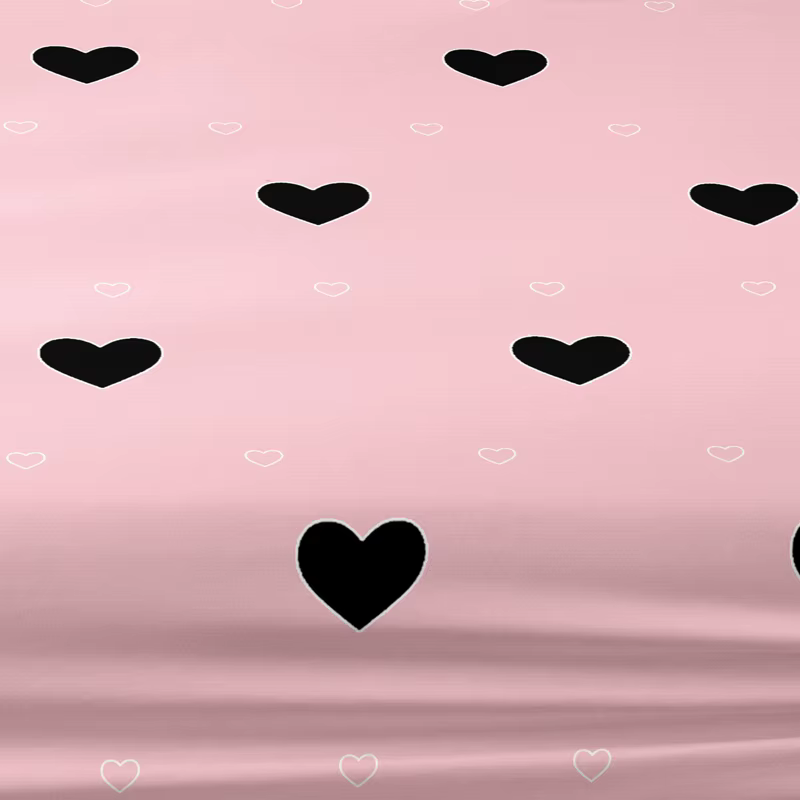 1 drap-housse mat imprimé géométrie simple et moderne en forme de cœur, housse de lit imprimée pour chambre à coucher, literie (hors taies d'oreiller)