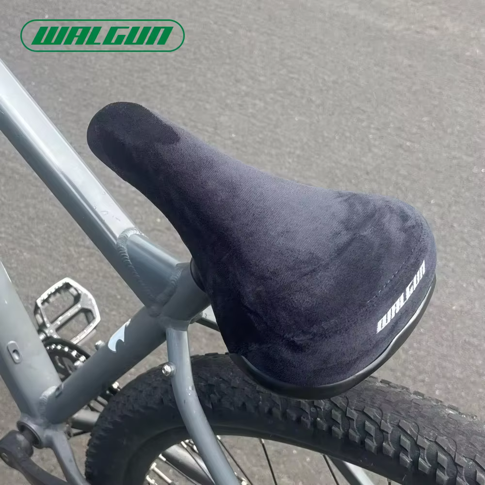 Selle de vélo WALGUN Wheelie noire et rouge en flanelle