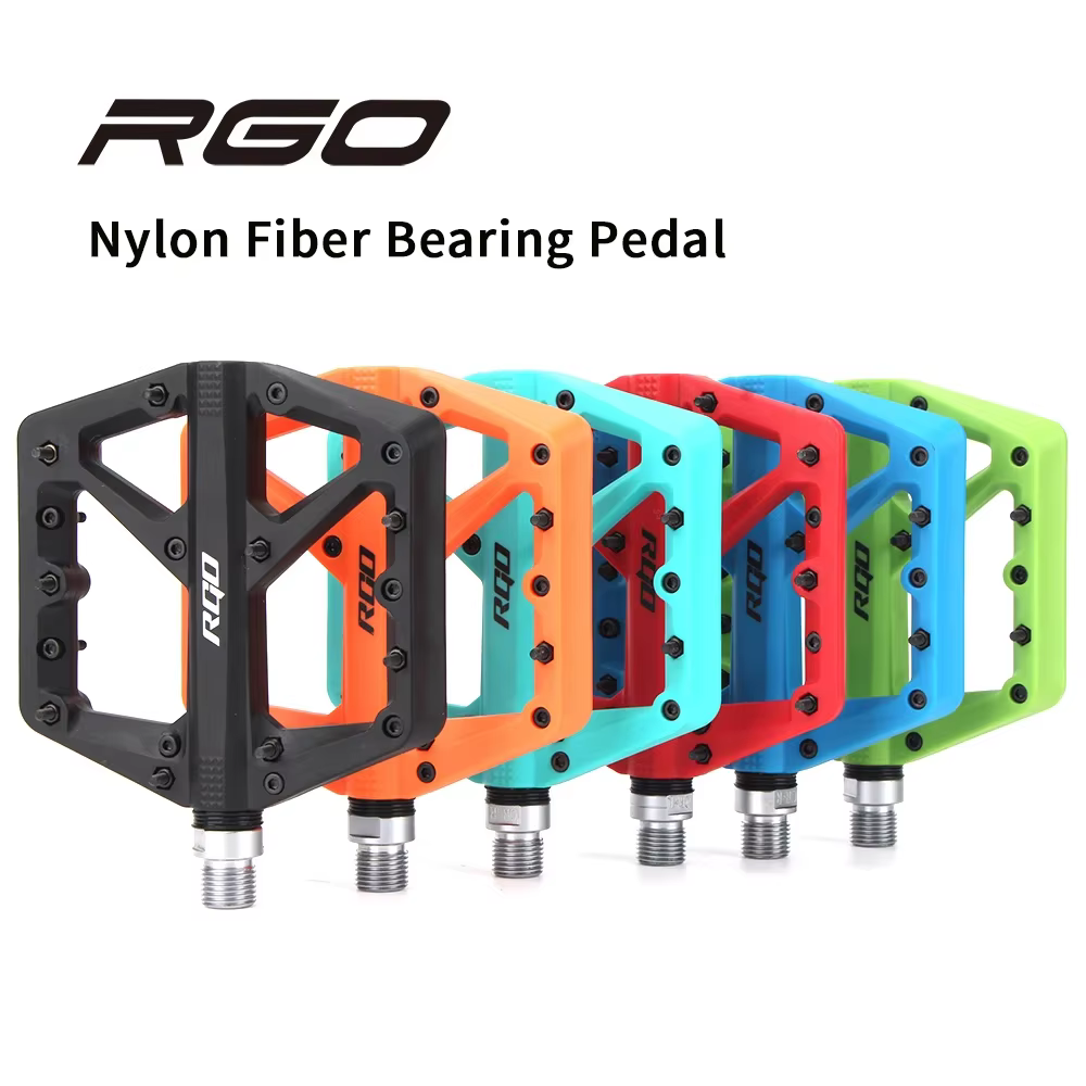 RGO pédales de vélo vtt plate-forme en Nylon repose-pieds plat VTT poignée de palette roulements de pédalier