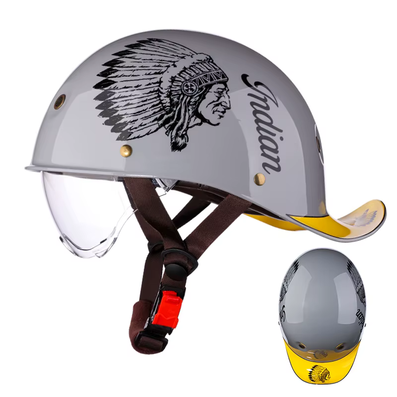 Casque demi-scooter rétro