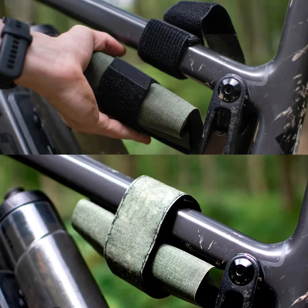 Sac à outils de vélo enveloppé dans un sac