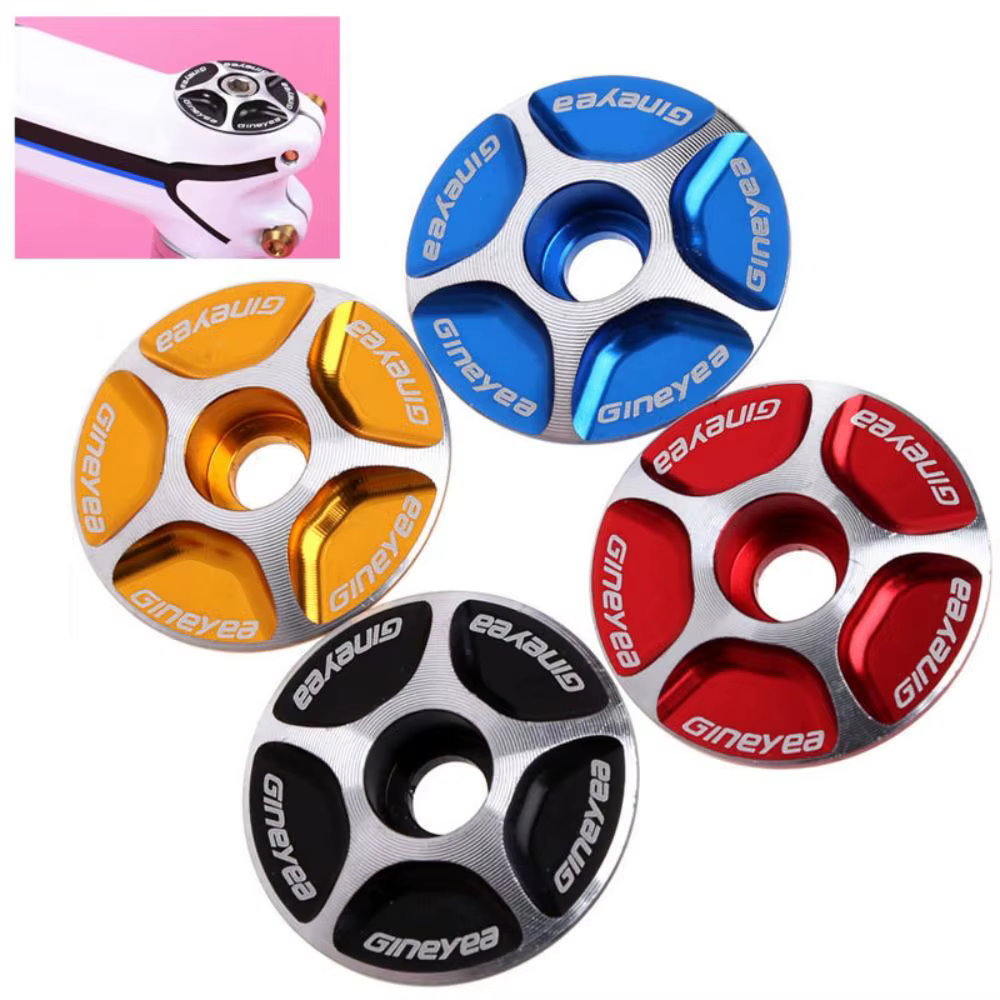 Capuchon de potence de vélo en alliage d'aluminium pratique, noir, rouge, bleu, or, léger, accessoires de potence de vélo sans filetage pour sports de plein air