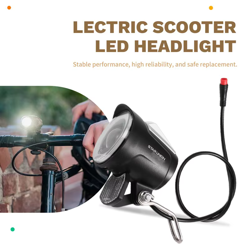 36/48V e-bike lumière Scooter électrique phare LED 5W lampe étanche moto vélo