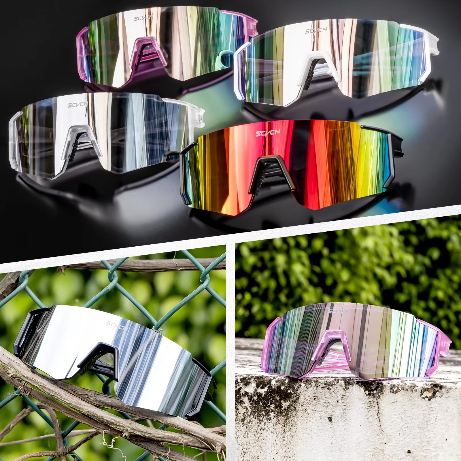SCVCN mode lunettes de cyclisme vélo Baseball