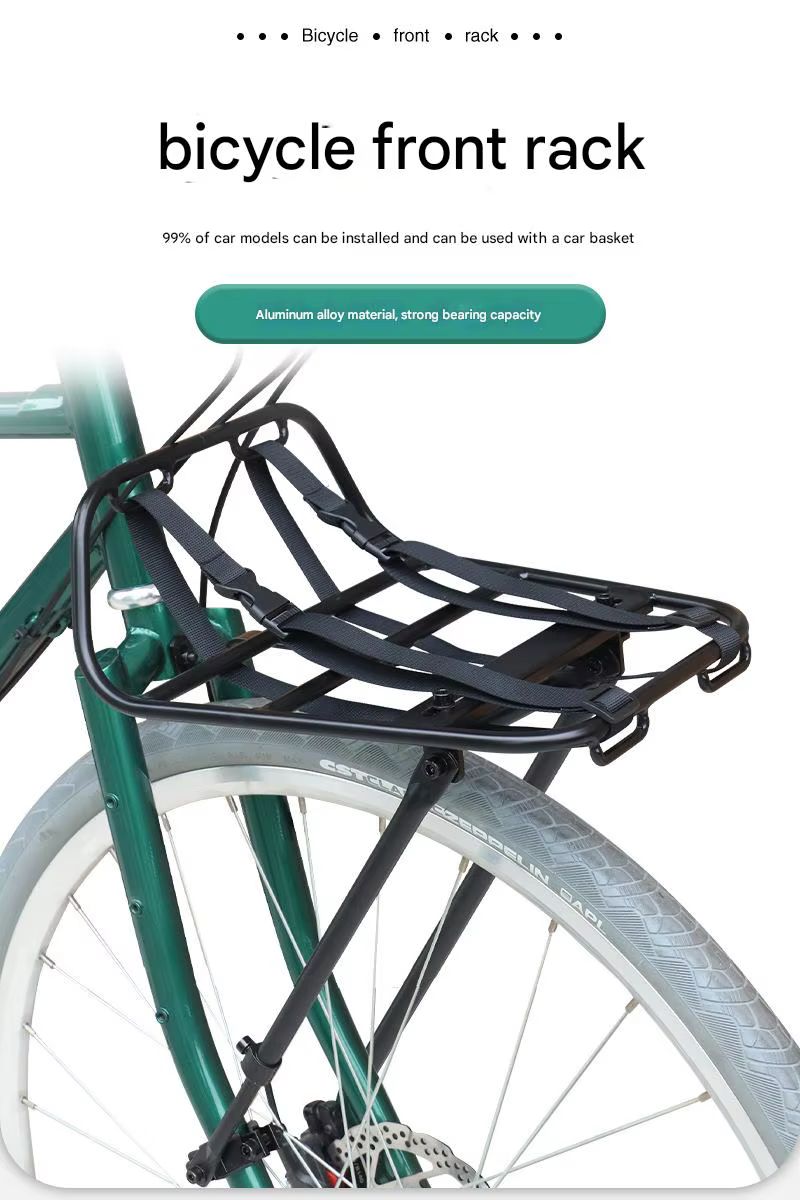 Porte-bagages avant universel en alliage d'aluminium pour vélo de 24 à 29 pouces