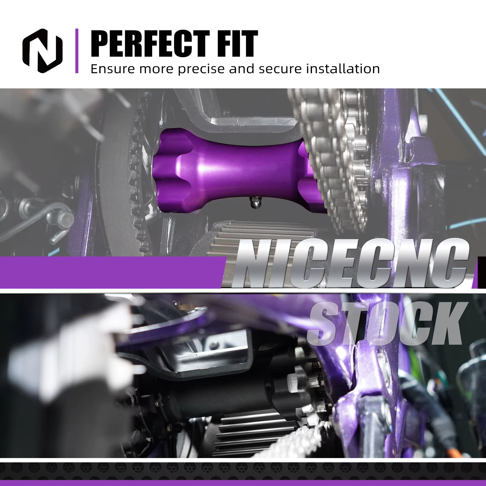 NICECNC pour Surron Light Bee X S L1E vélo de saleté électrique 2024 axe d'entraînement central en aluminium et poulie secondaire pour Segway X160 X260