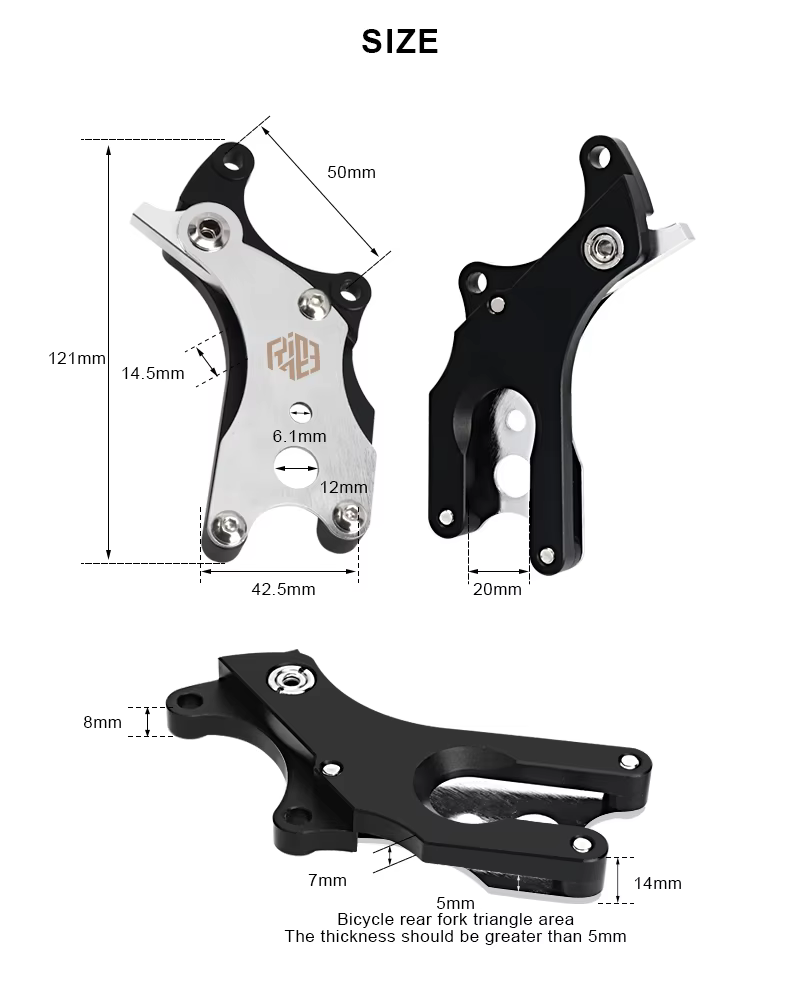RIDERACE adaptateur de frein à disque de vélo cadre vtt convertisseur de montage