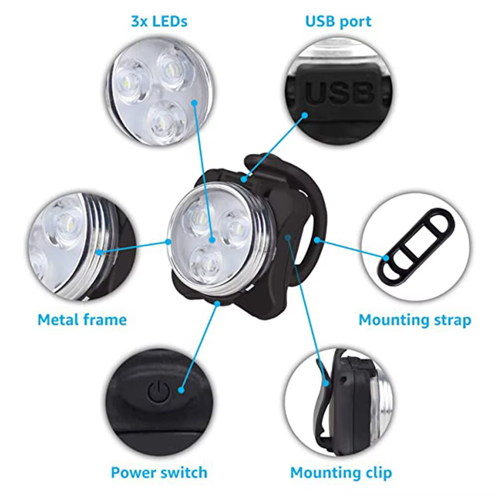 Enquêter arrière de vélo à 3 LED