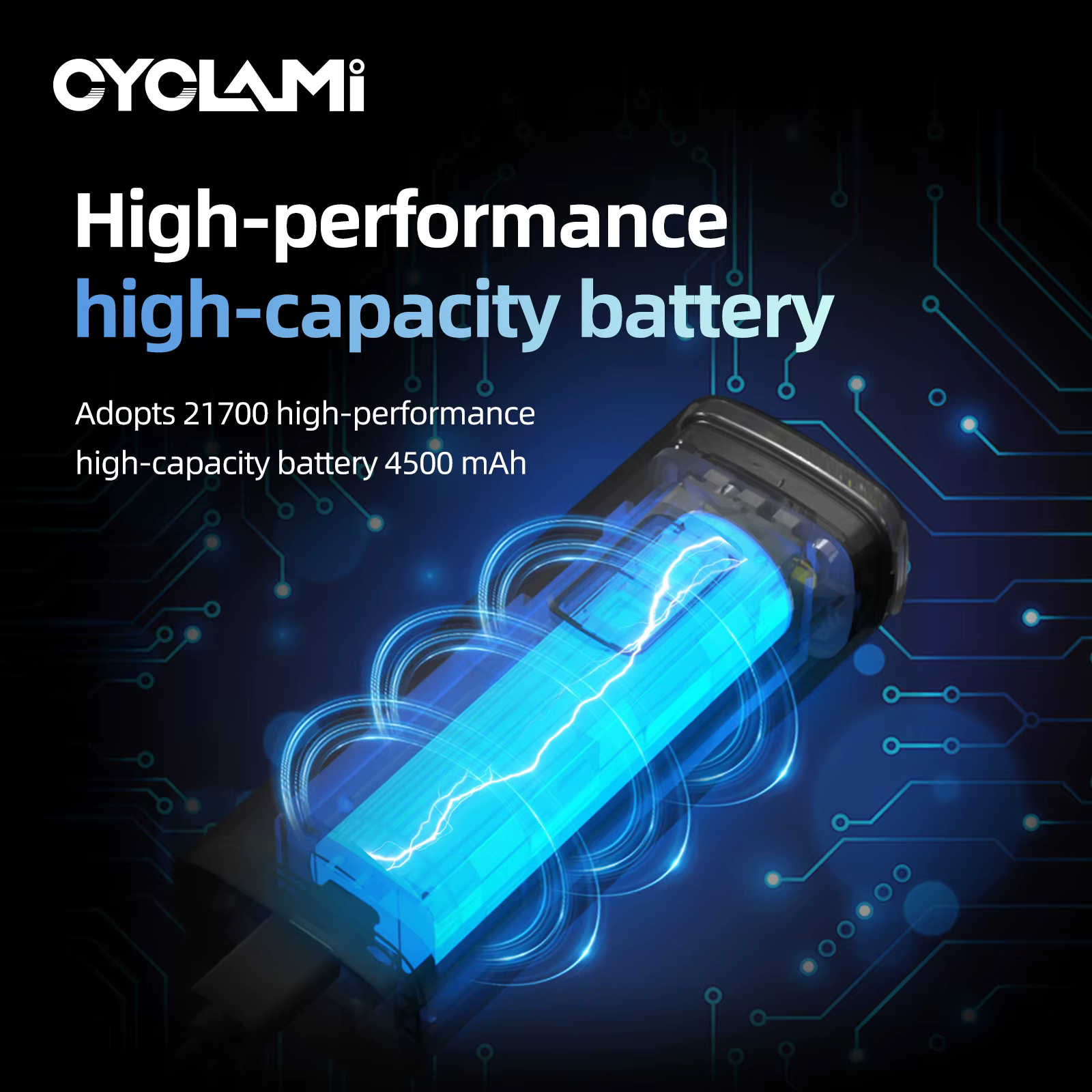 CYCLAMI CYC2200 vélo lumière avant lampe type-c Rechargeable