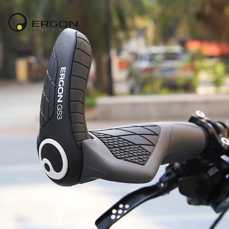 Poignées de guidon de vélo ERGON GS3 antidérapantes en caoutchouc