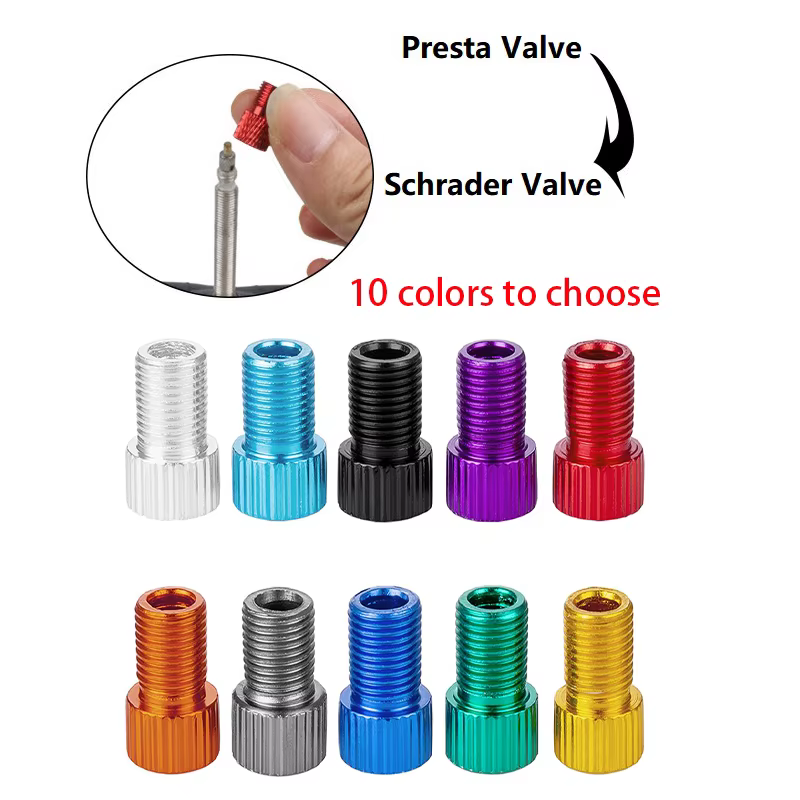 Valve de vélo en aluminium 10 couleurs