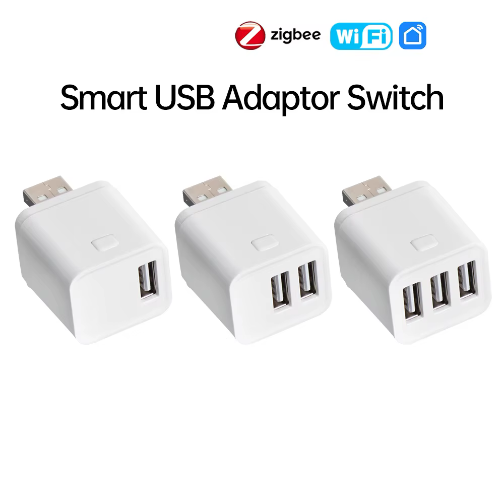 Adaptateur intelligent WiFi/Zigbee Micro USB, commutateur 5V Mini 1 2 3 USB, adaptateur d'alimentation, contrôle intelligent via Alexa, Google Home, Yandex Alice