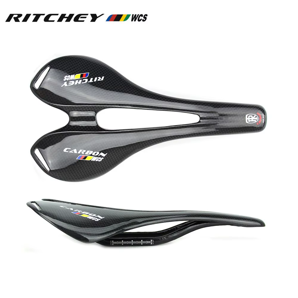 Ritchey WCS Logo autocollant coussin vélo de montagne/route 3K brillant entièrement en Fiber de carbone selle pièces